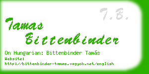 tamas bittenbinder business card